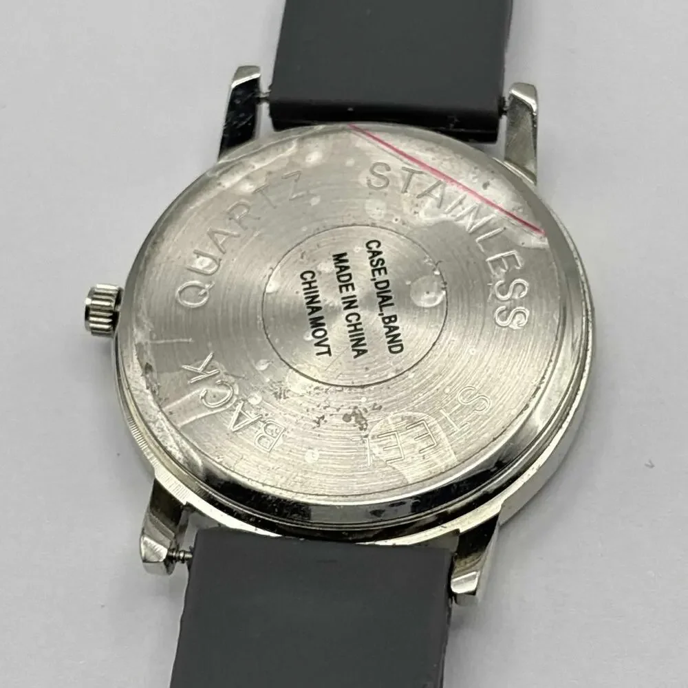 Silver & Black Retro Men's Watch